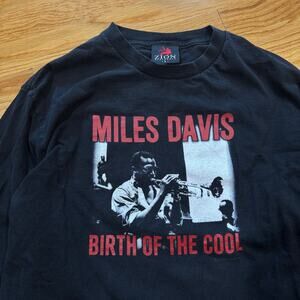 RARE Vintage Miles Davis T-Shirt 2001 Jazz Music Birth Of The Cool LS Mens Large